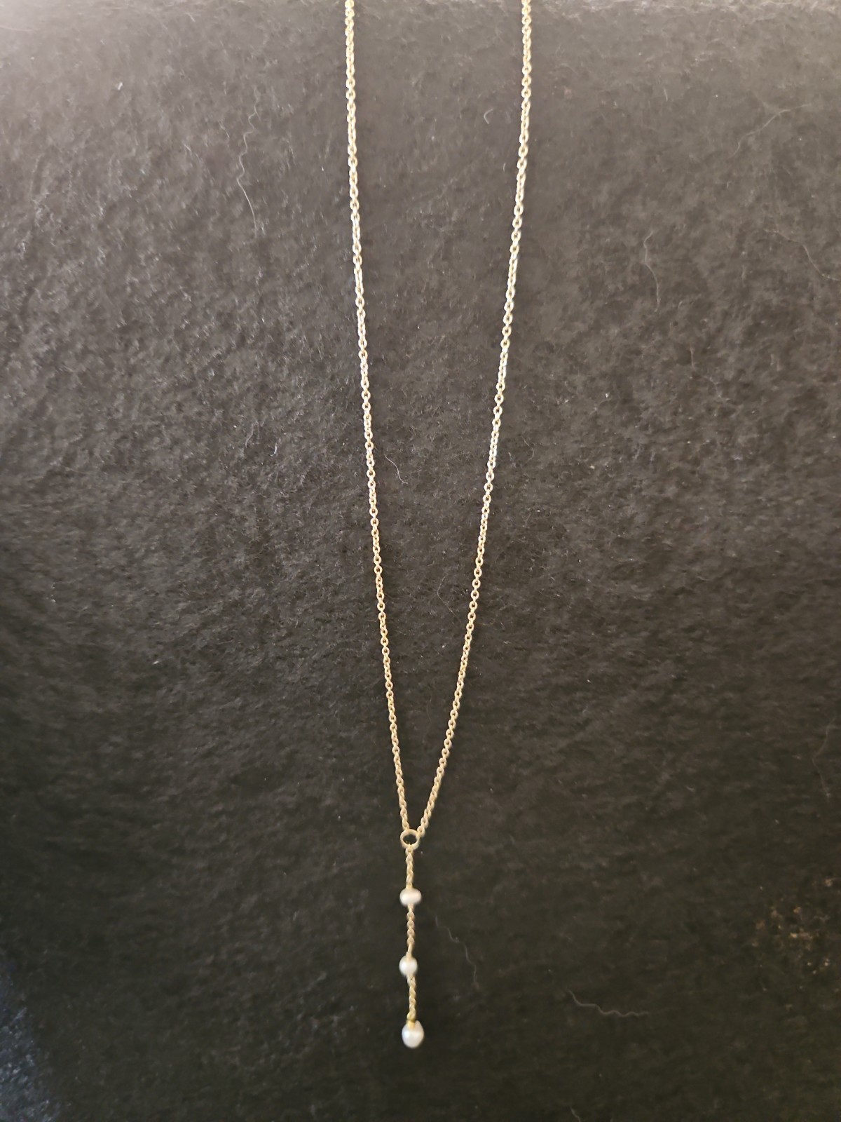 BYCHARI Evelyn Coco Lariat ~ Gold Plated Freshwater Pearls Necklace