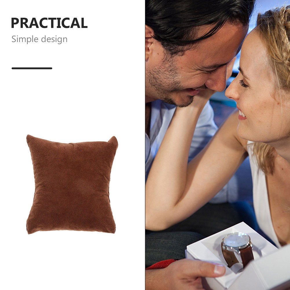 12Pcs Brown Bracelet Display Pillows Soft Flannel Watch Cushions