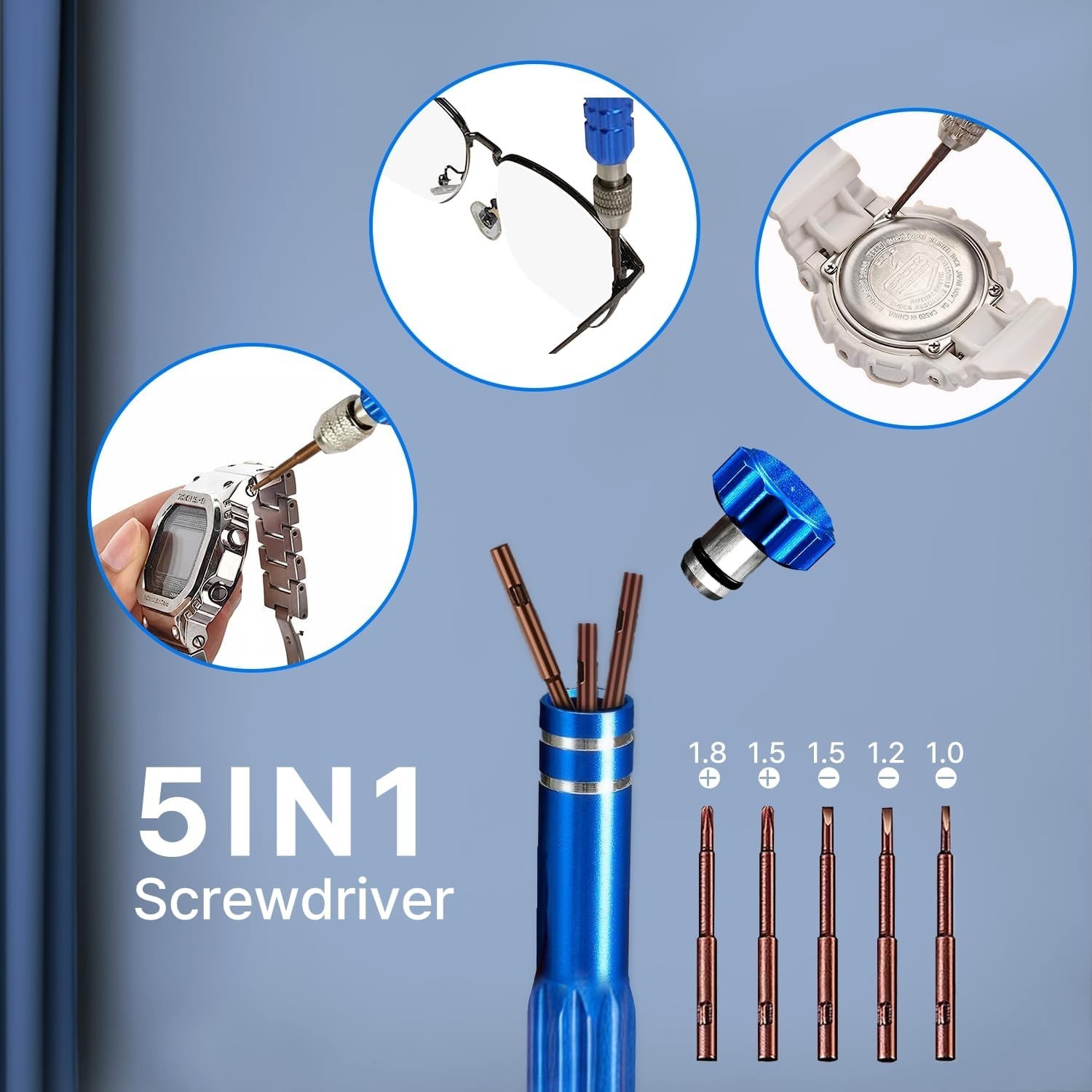 High-Quality Watch Repair Set with Adjustable Case Opener – Effortless DIY