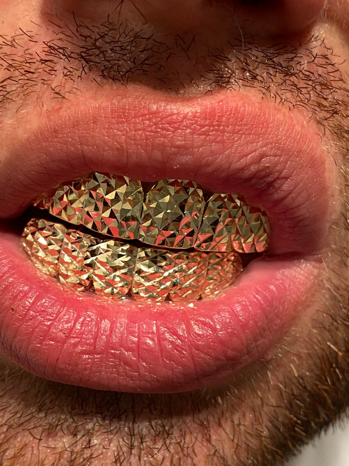 REAL 14k Gold Plated Solid 925 Sterling Silver Diamond Cut Grillz Teeth Fronts