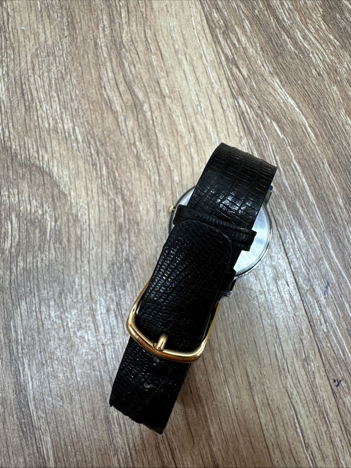 VINTAGE Rare Men’s Seiko Museum Quartz Black/Gold Watch w/ Diamond READ