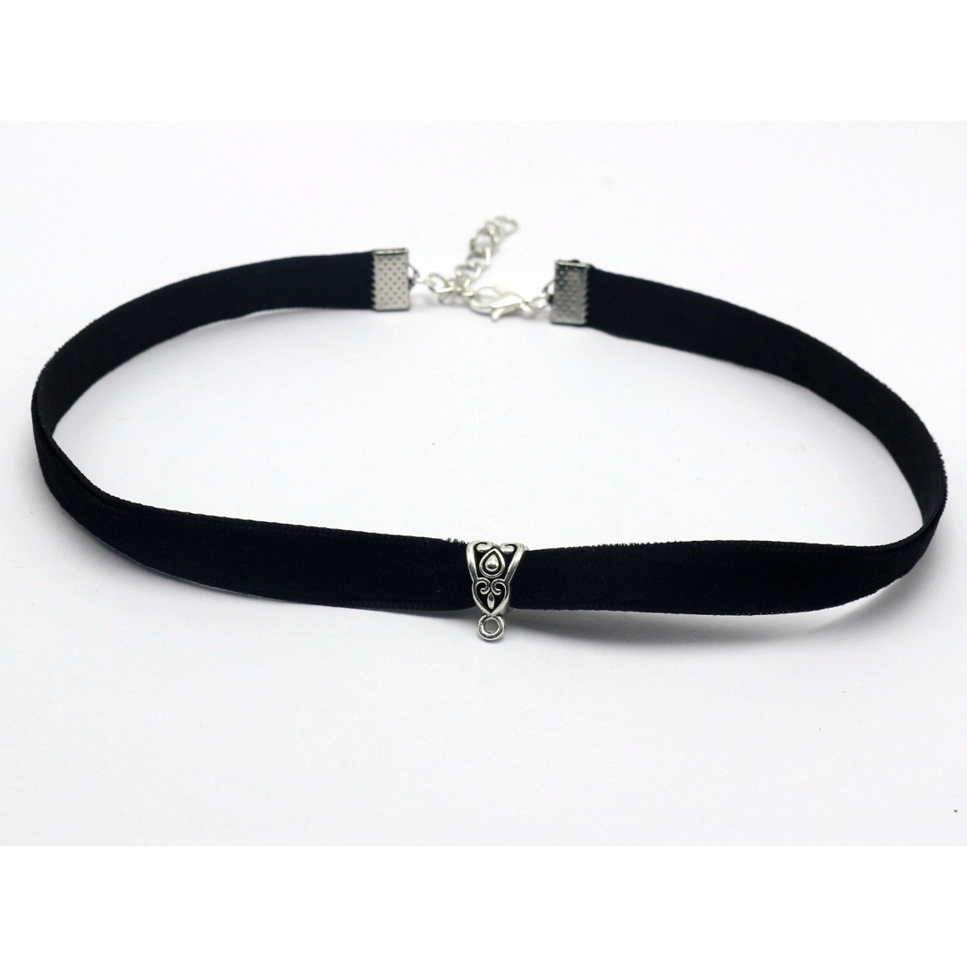 10pcs Black Velvet Classic Choker Necklace with Bails for Pendants Chain Collar