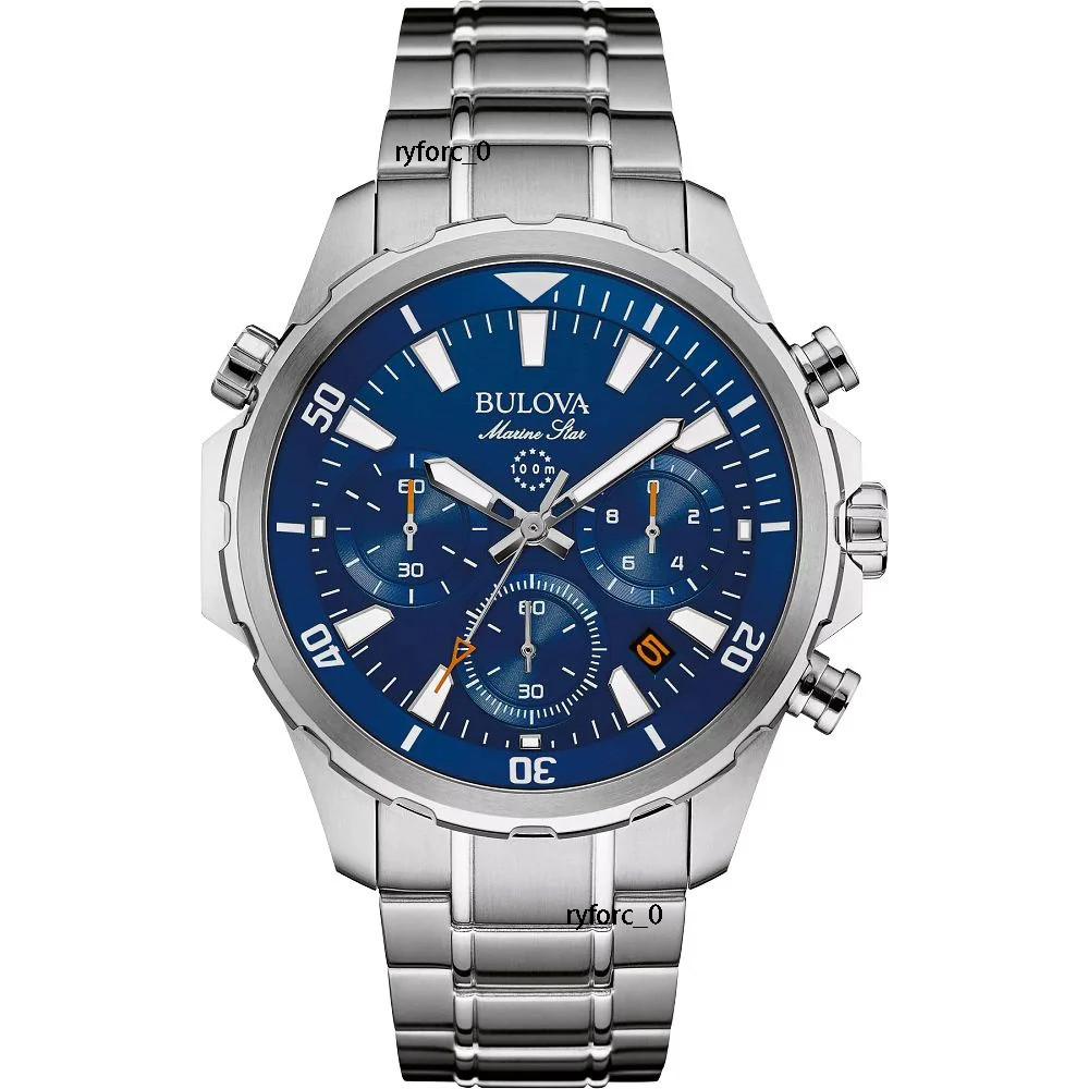 Bulova Classic Marine Star Series B 96B256 Blue Dial Men’s Quartz Watch 43 mm