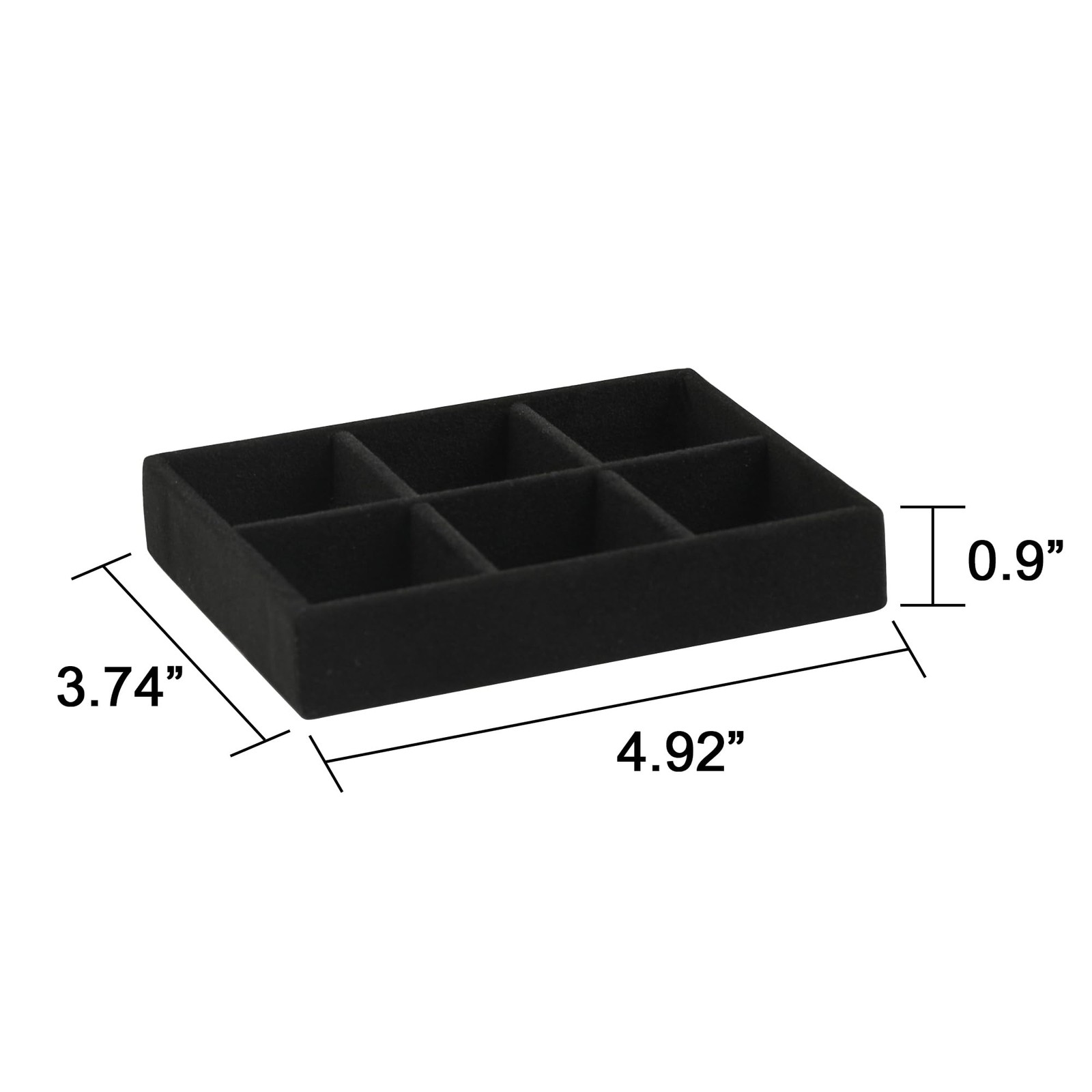 Frebeauty Small Jewelry Organizer for Drawer,Set of 9 Mixed Set 9, Black