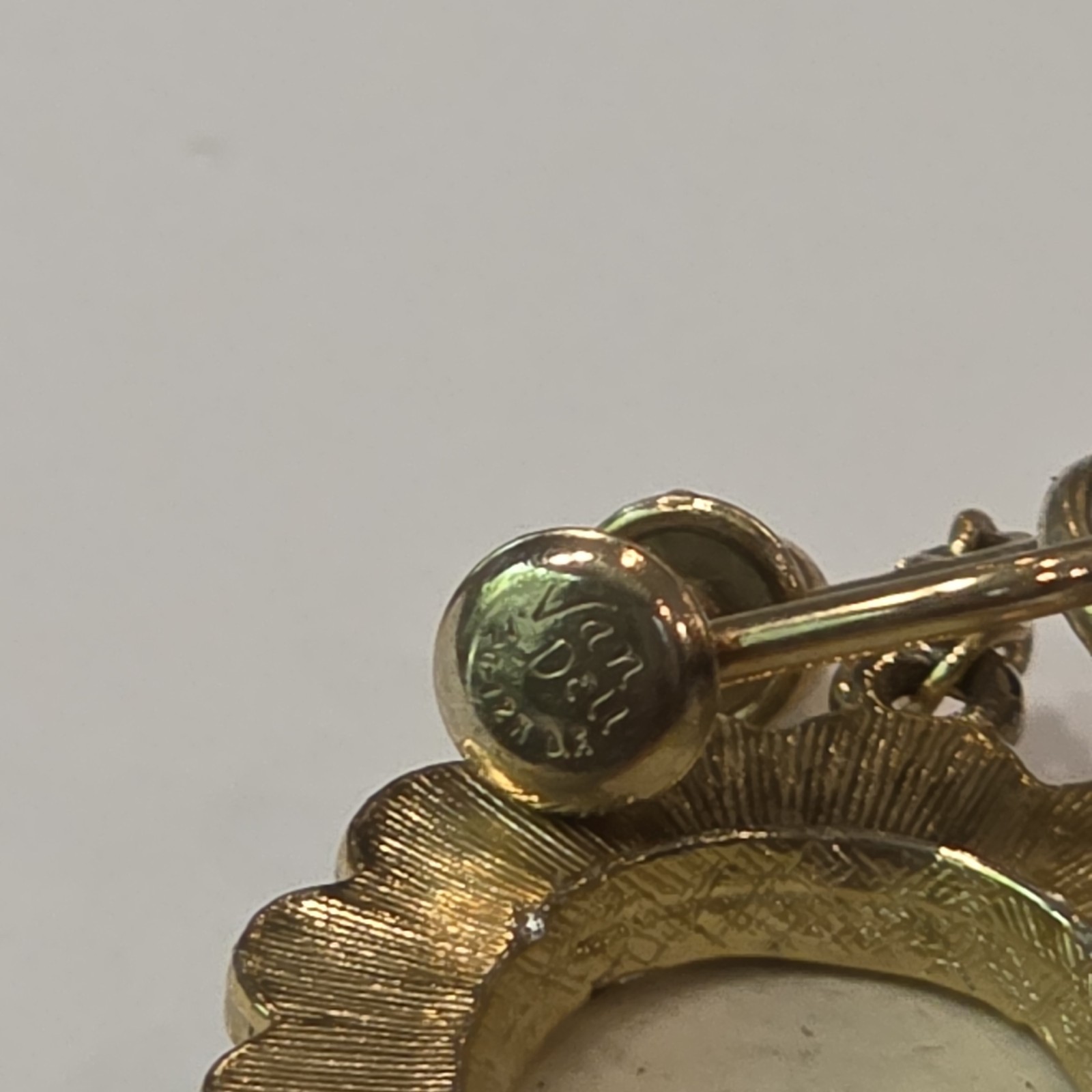 12K GF Gold Filled Screw Back Floral Earrings By Van Dell