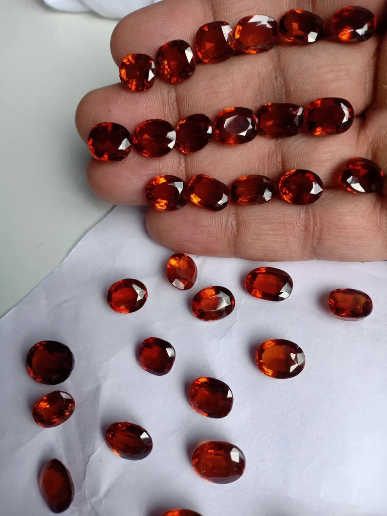 Top Quality Real Hessonite Garnet 32 Pieces Lot With Wholesale Price 127 Carat