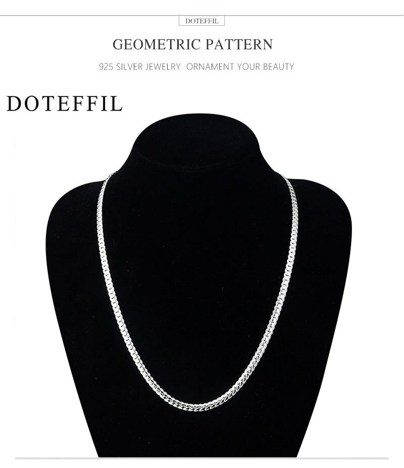 Conjunto De Collar Y Pulsera De Plata De Ley 925 Para Hombre Y Mujer Cadena Lujo