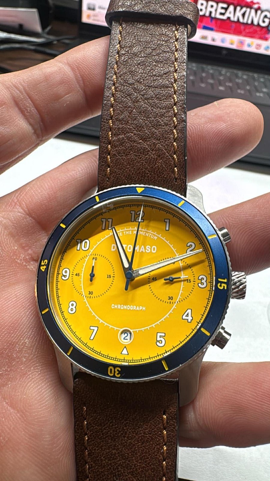 NEW Mens 42mm Limited Edition Detomaso Chrono VENTURE D11-05 G2211 watch (A40)