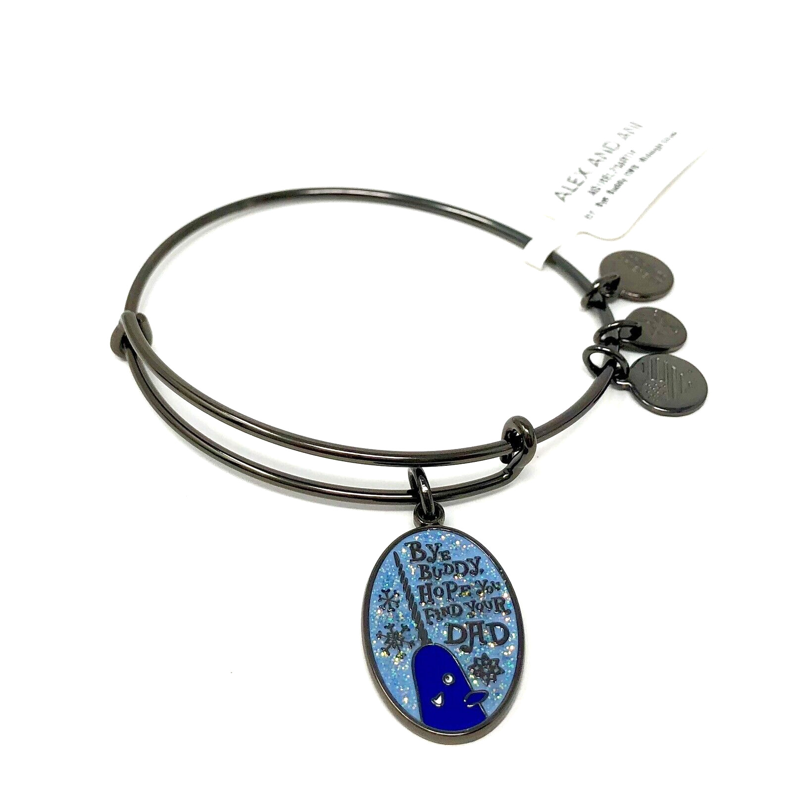 Alex and Ani Elf Narwhal Bangle Bracelet Bye Buddy Hope You Find Your Dad NWT