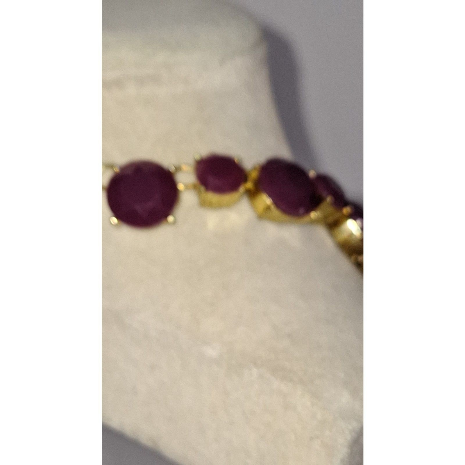 A Purple Glass Rhinestone Necklace Faceted Gold Tone Elegant Quiet Luxury