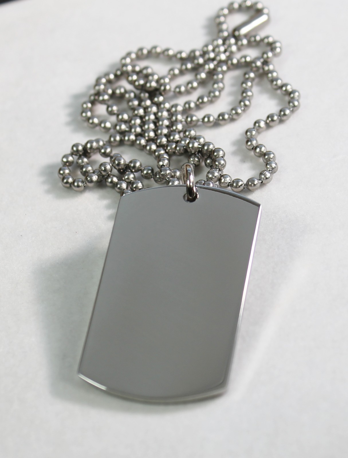 SOLID STAINLESS STEEL HEAVY DUTY 2 SIDES ENGRAVE TEXT ONLY