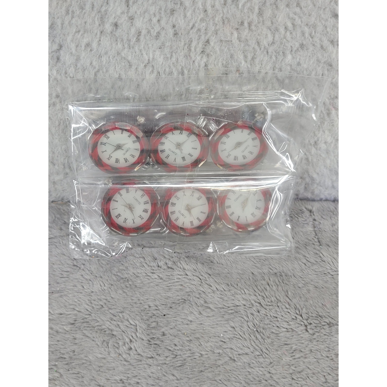 6 Pcs Watch Movement Whole Replacement Red for Crafting DIY