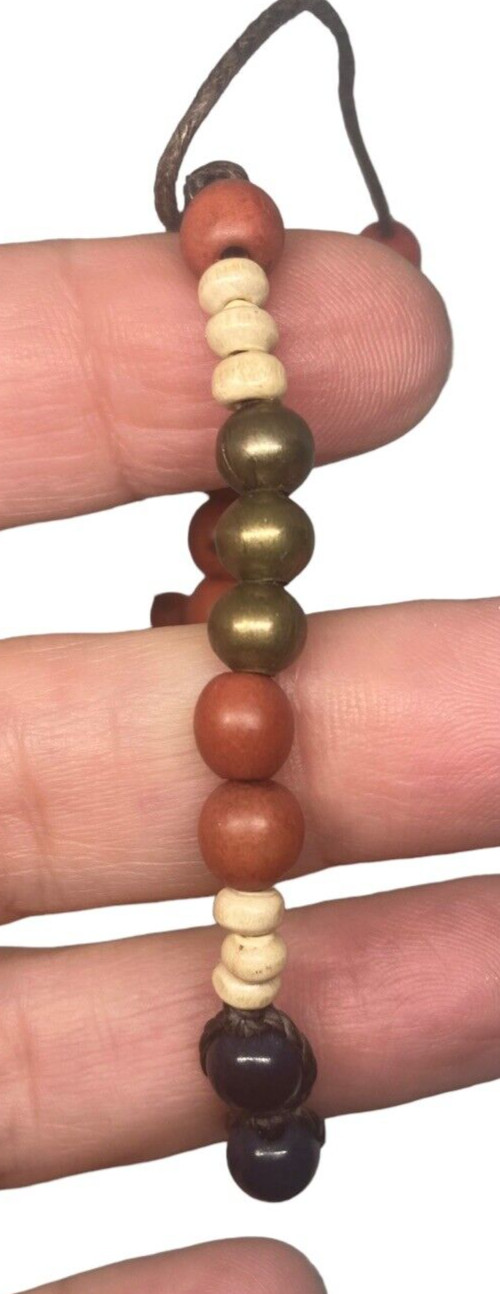 NWT Love is Project bracelet Handmade Artisan Blue Green Beige Beads adjustable
