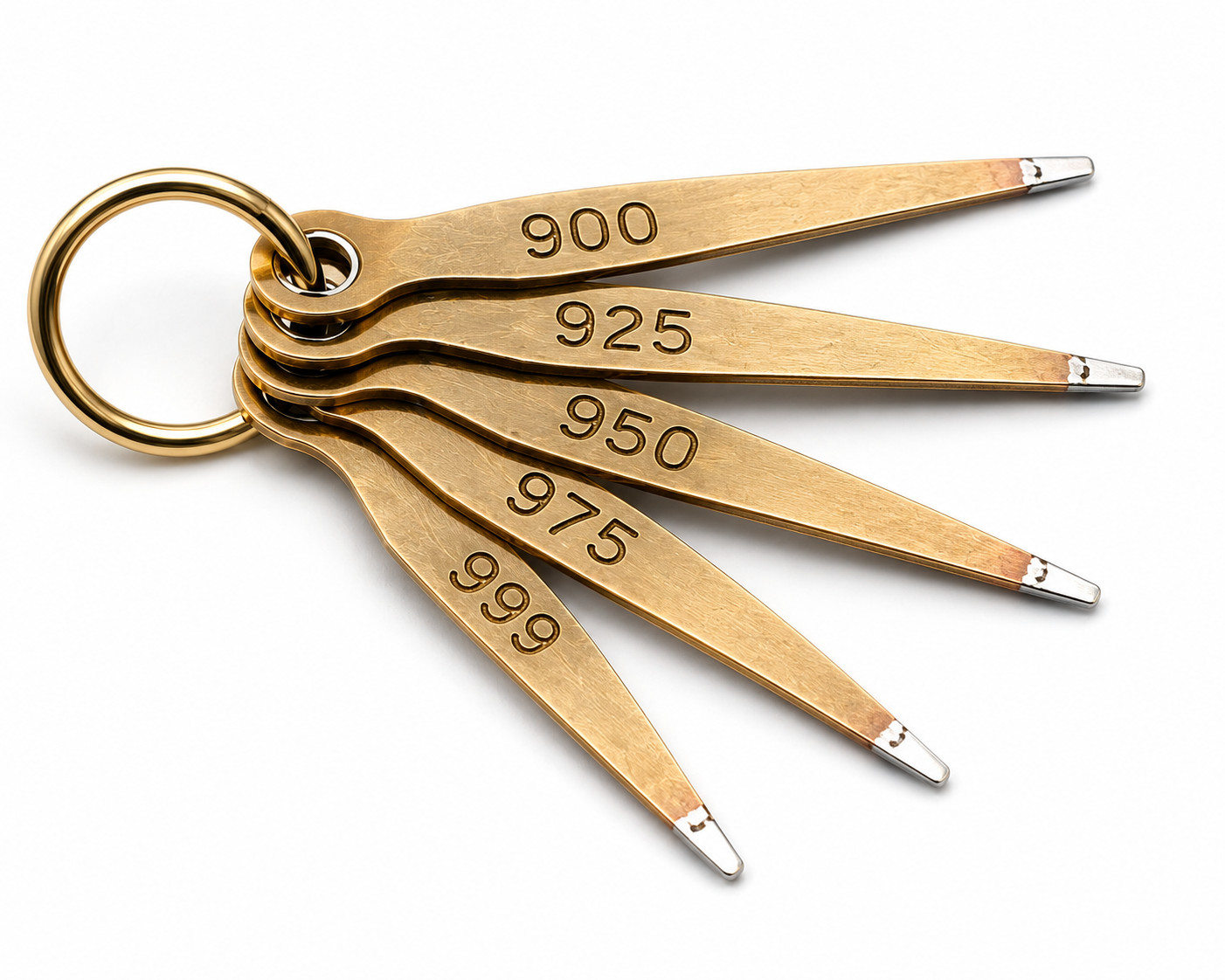 JSP Silver Test Needle Set of 5 .999 .975 .950 .925 .900 Premium 5-Grade Tester