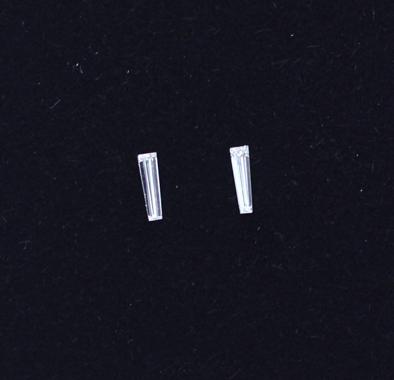 Natural 0.11ct Tapered Baguette Cut Loose Diamond Lot of 2