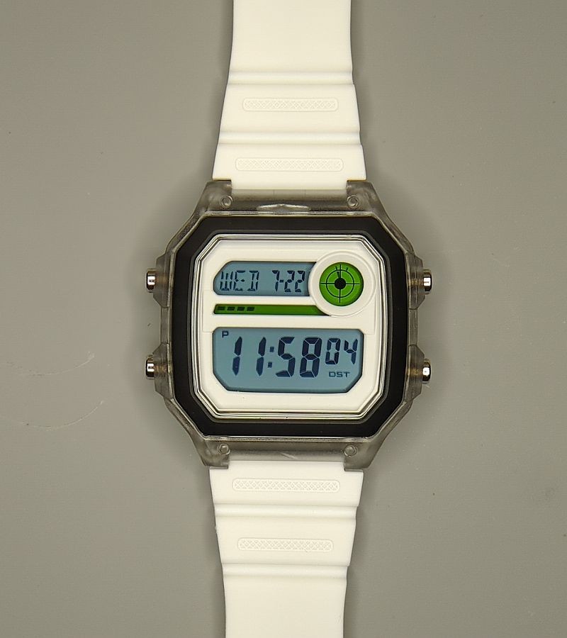 Casio DW-291H, Flash Mod, Upgraded LED, Transparent Case, Blue, Green, White