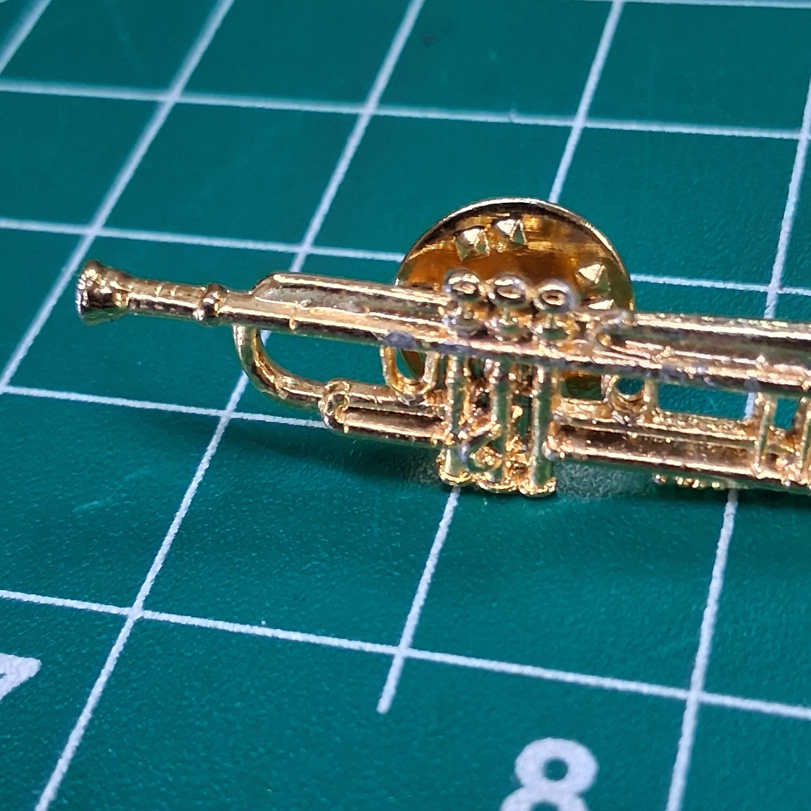 Vintage Future Primitive Gold Tone Trumpet Design Pin