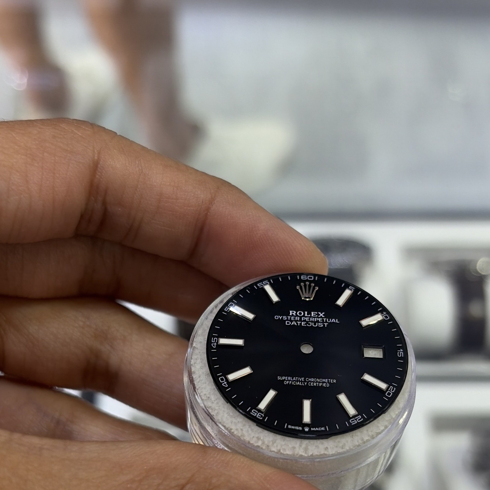 Rolex 41mm Datejust Dial Black Non-Numeric Hour Marks w/ Date Window126334