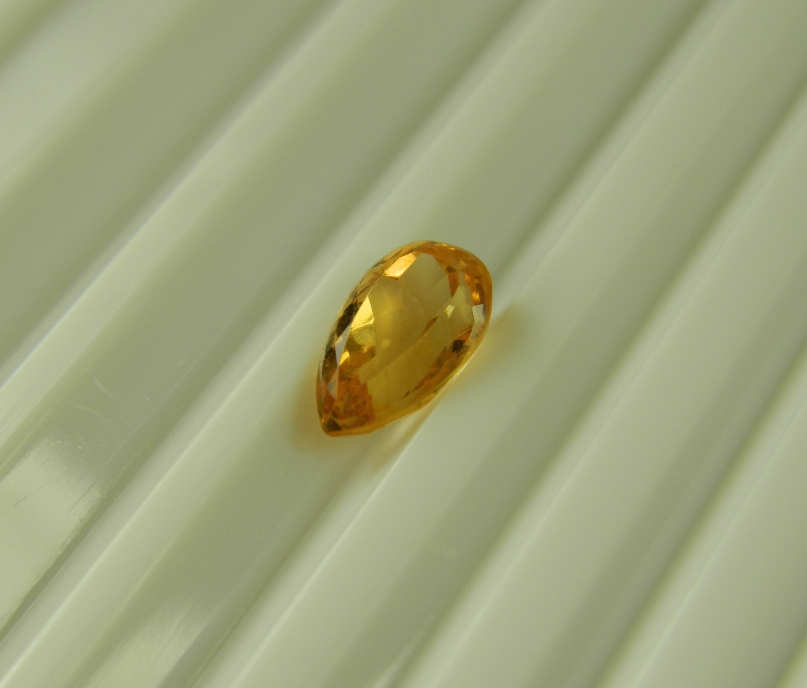 Imperial Topaz 2.35 Ct Clarity IF Pear Cut Natural Golden Brazil I077
