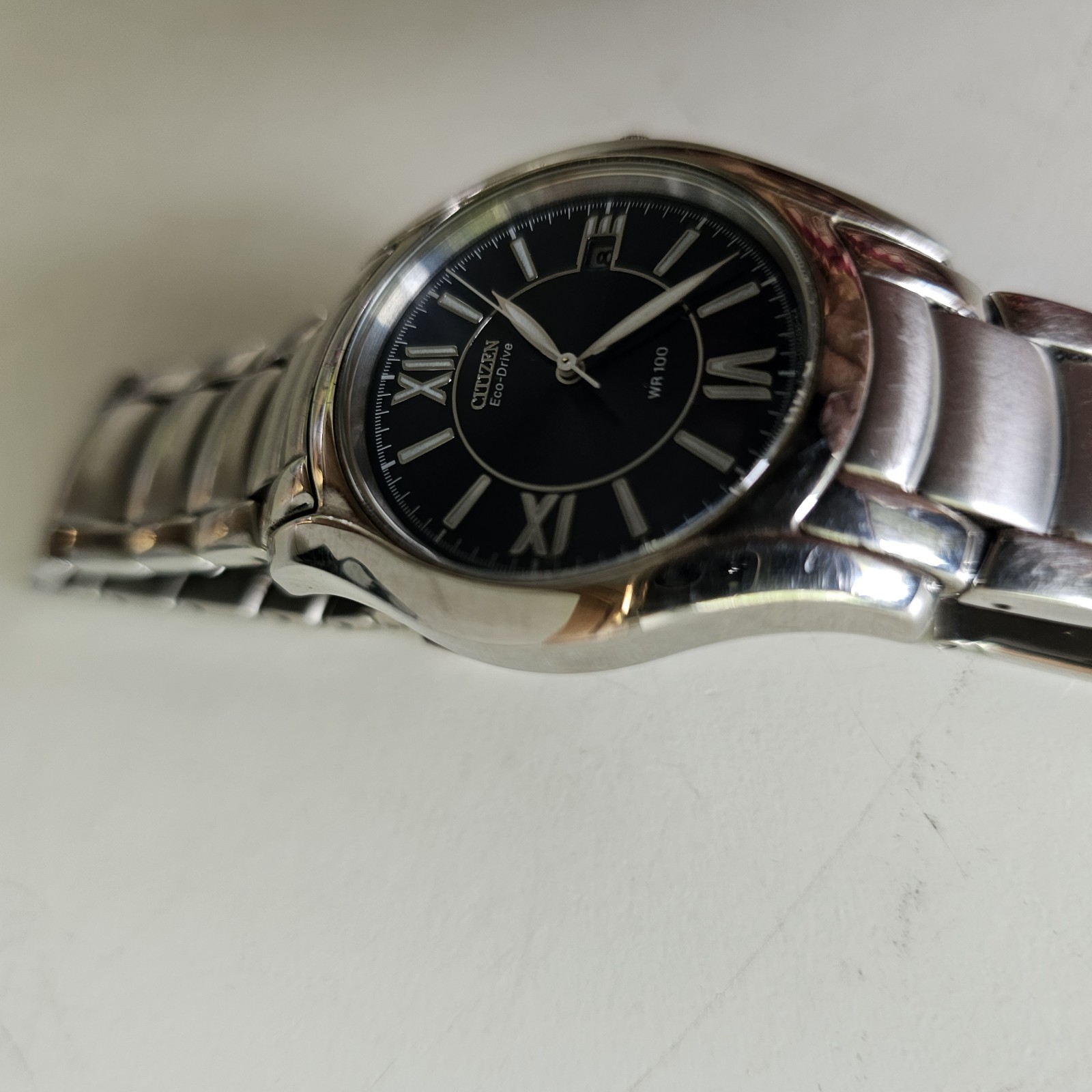 Citizen Eco-Drive Men’s Watch E111-S016827 Blue Roman Numeral Dial Boxed WR100