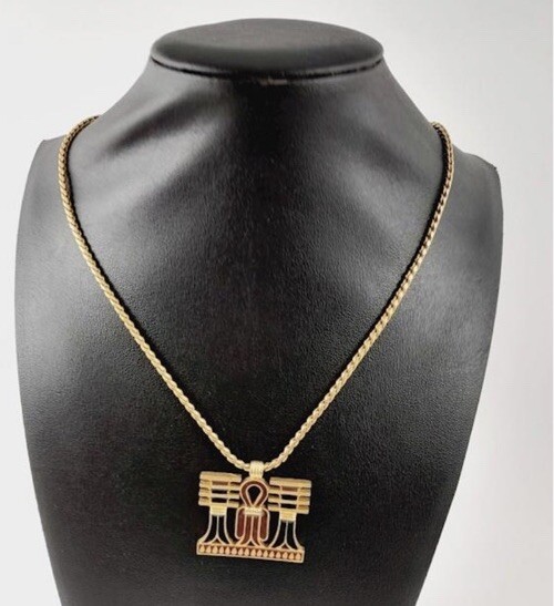 Mid Century Vintage D’Orlan Necklace Egyptian Revival Stunning Statement Piece