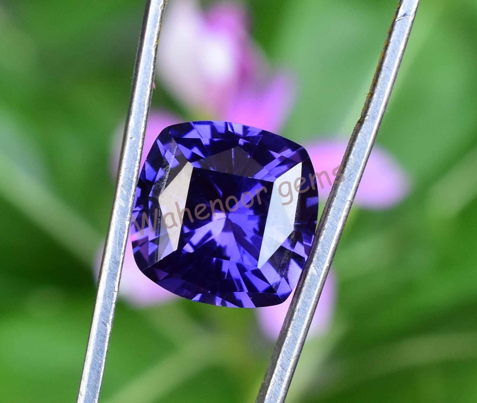 Natural 7.35 Ct Boysenberry Sapphire Cushion Master Shape Certified Gemstone