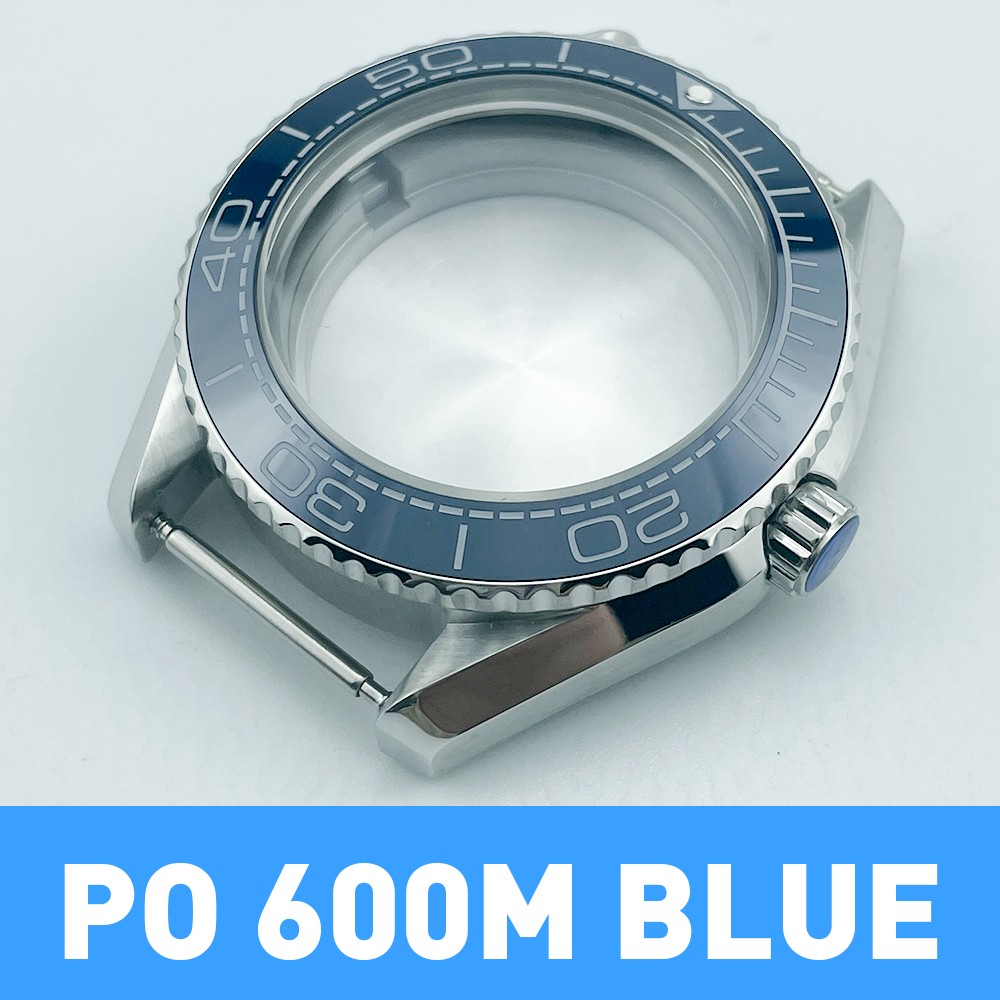 NH35A 43.5mm Stainless Steel Watch Case 500m Diver OP 600M Blue Bezel, 33mm Dial