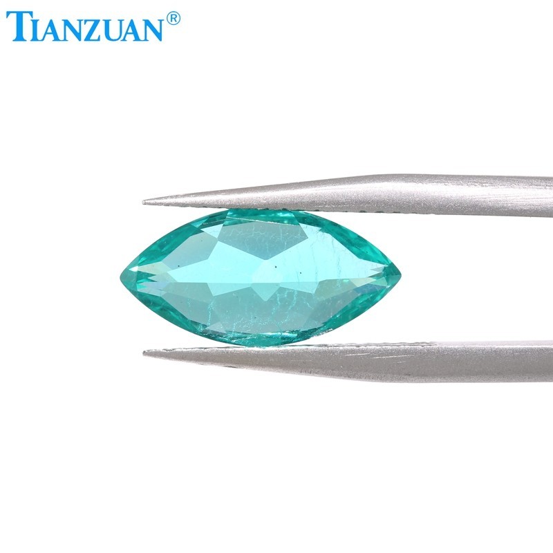 Synthetic YAG Marquise Shape Neon Paraiba Color with inclusions loose Gemstones
