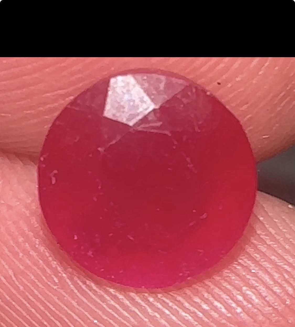 Antique 2.52ct Round Natural Ruby Vivid Color Candystripes💎 8MM Beautiful Gem
