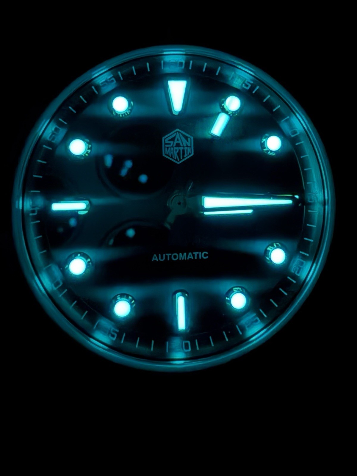San Martin SN0149-G Miyota 90S5 Hi-Beat Gunmetal Brushed Dial Sapphire-MINT