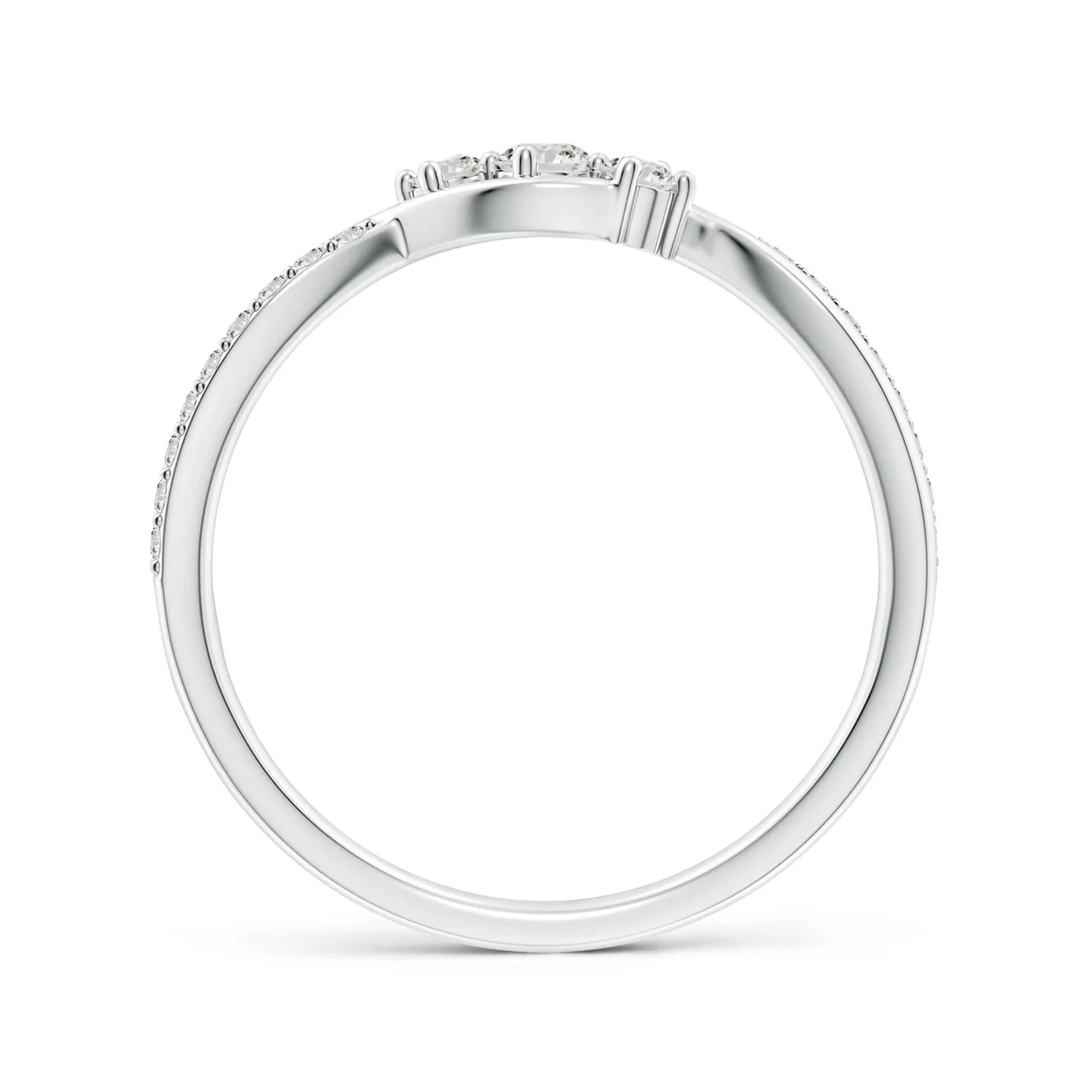 Engagement Ring Round 0.25 Carat Lab Created Diamond PT950 Platinum Band 4 4.5 5