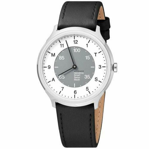 Mondaine MH1.R2S10.LB Unisex Watch Helvetica No1 Regular Black Strap Smart