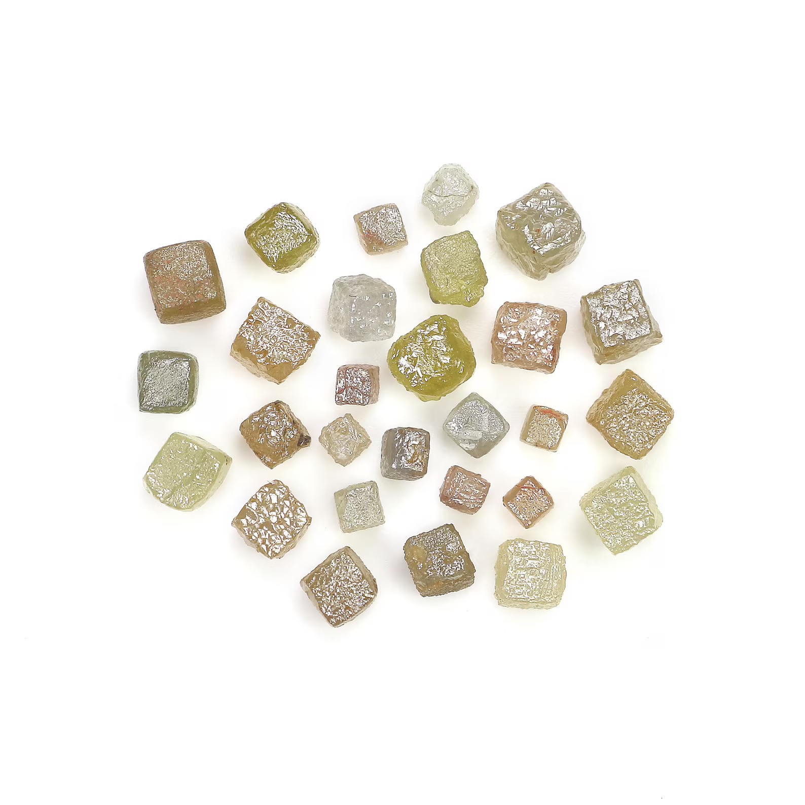 Natural Rough Cube Diamond 2.00 to 4.00 MM 10 PCS Scoop Mix Color Diamond Q126