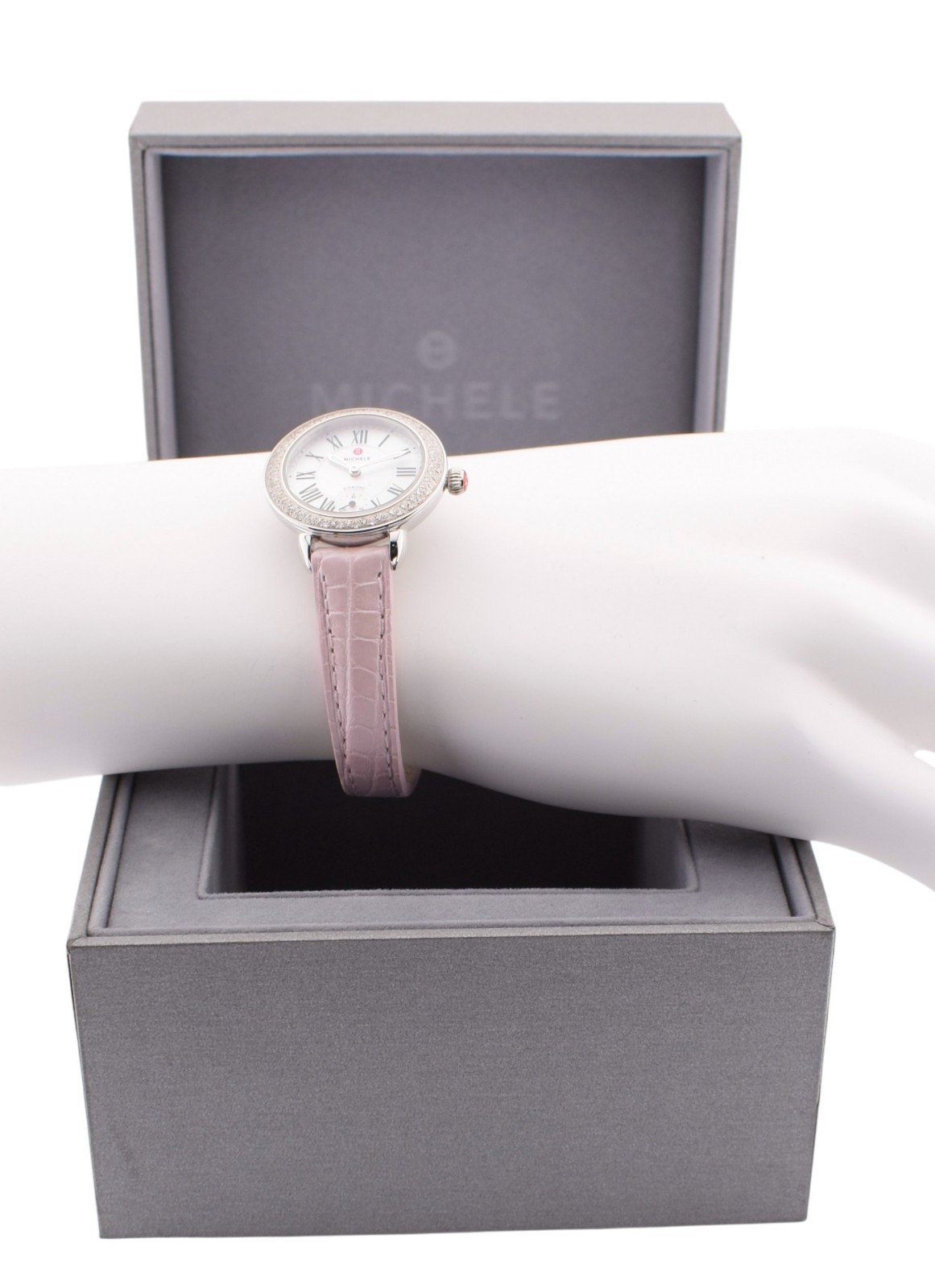NEW Michele Serein Petite 28mm Diamond Watch Swiss Quartz MW21E01A1025 $1715.0