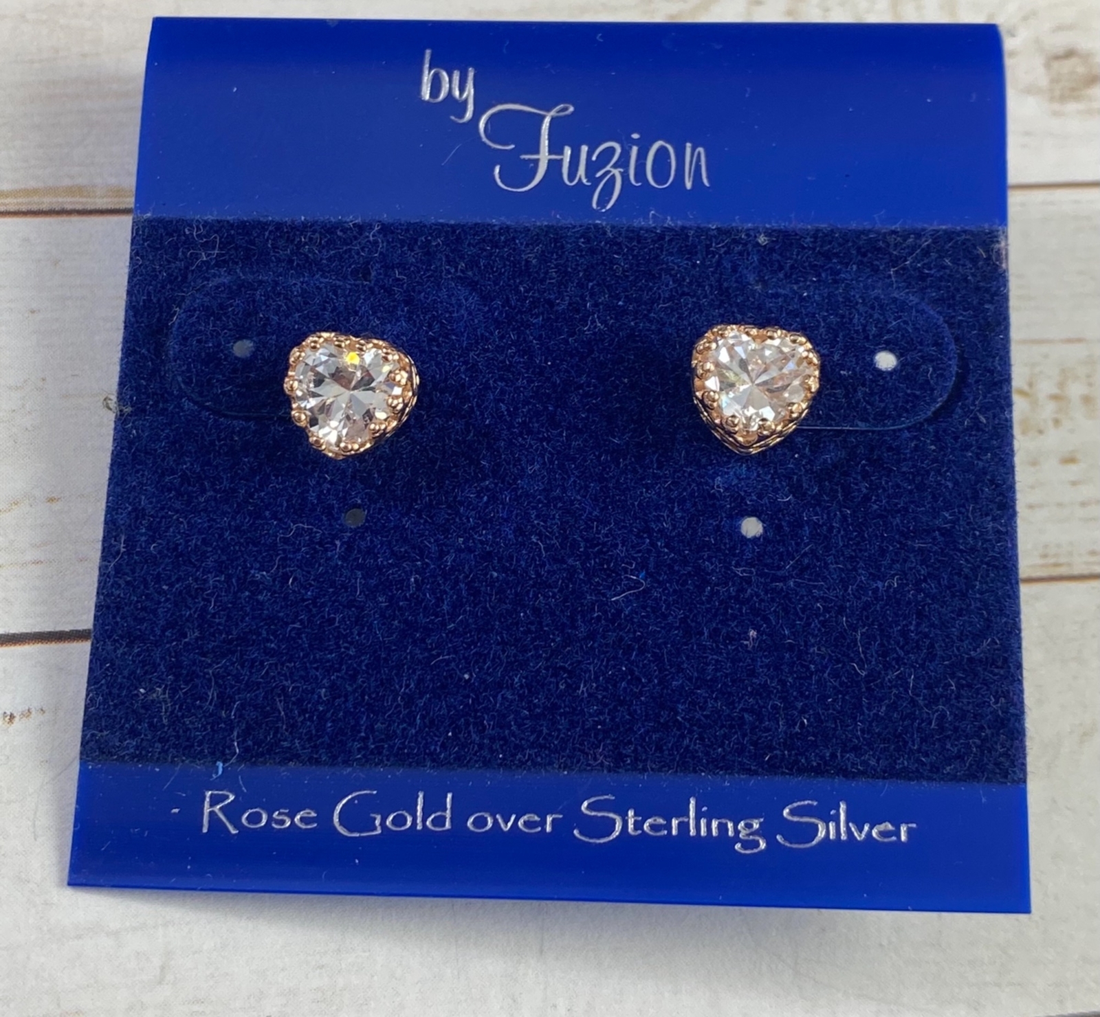 Fuzion Creations Rose Gold Over Sterling Silver Earrings NWT