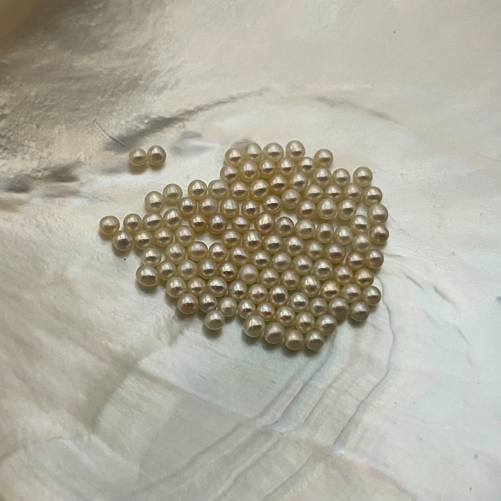 5 UNDRILLED Rare AAA F.W. Tiny Seed Pearls ~2.0-2.2 mm, Victorian Jewelry Repair