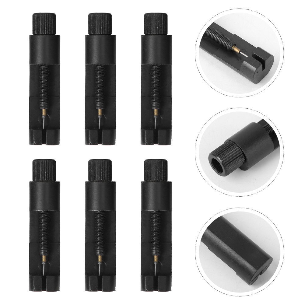 6Pcs Reusable Watch Strap Repair Tools Black Metal Link Remover for Watch Use