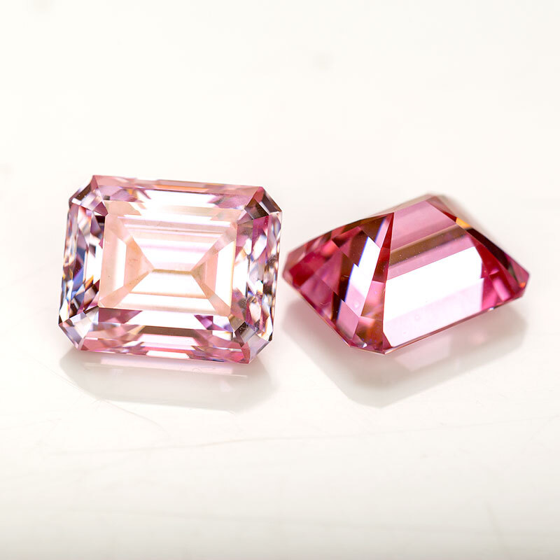 Pink Moissanite Loose Stones GRA Certified Multi Shape Brilliant Cut VVS Jewelry