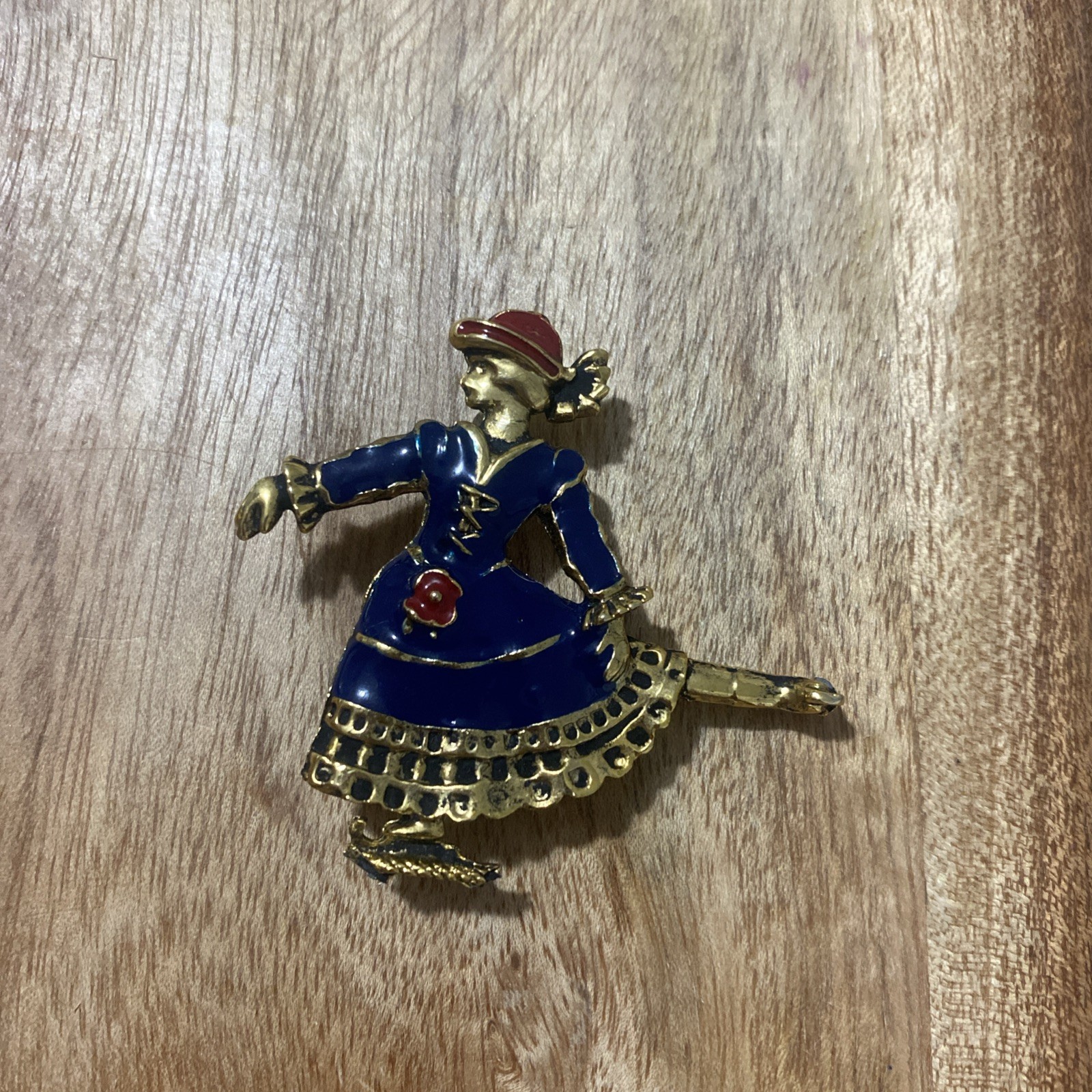vintage 1992 Hermès “Skater” Brooch- Missing Bottom Piece