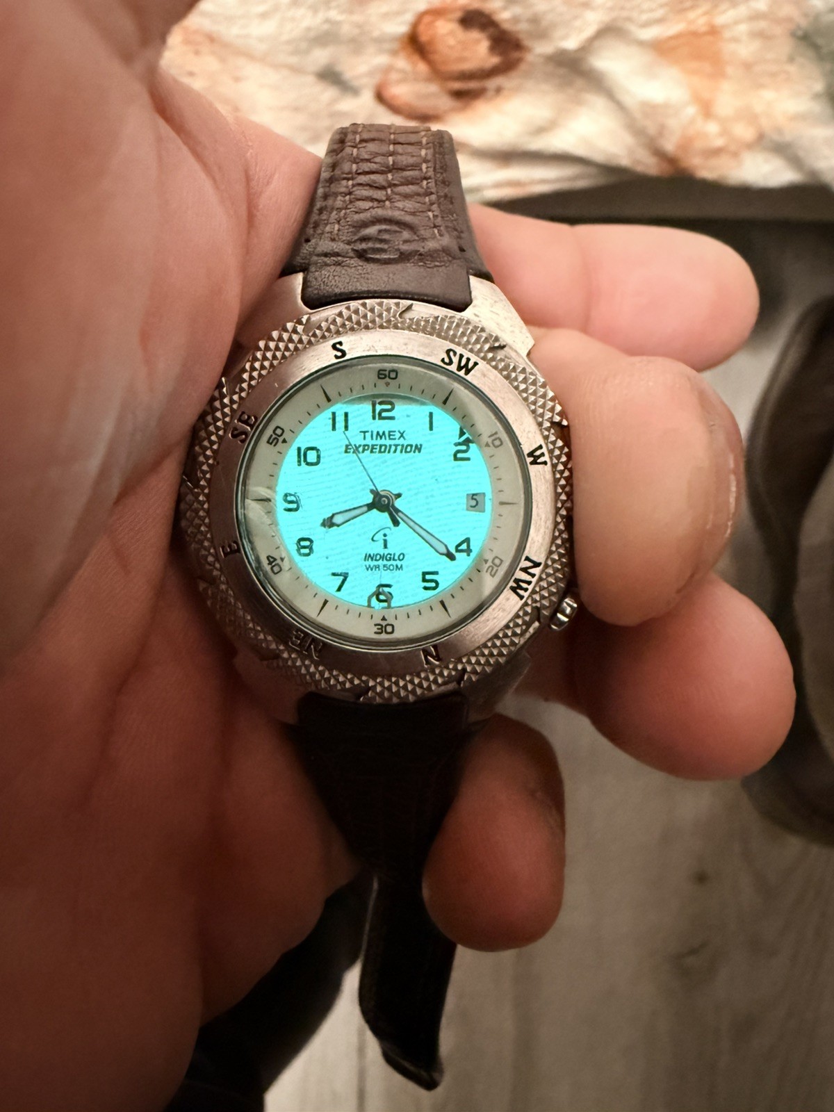 Timex Expedition Indiglo Womens Watch 32mm Easy Set Alarm Leather New Battery