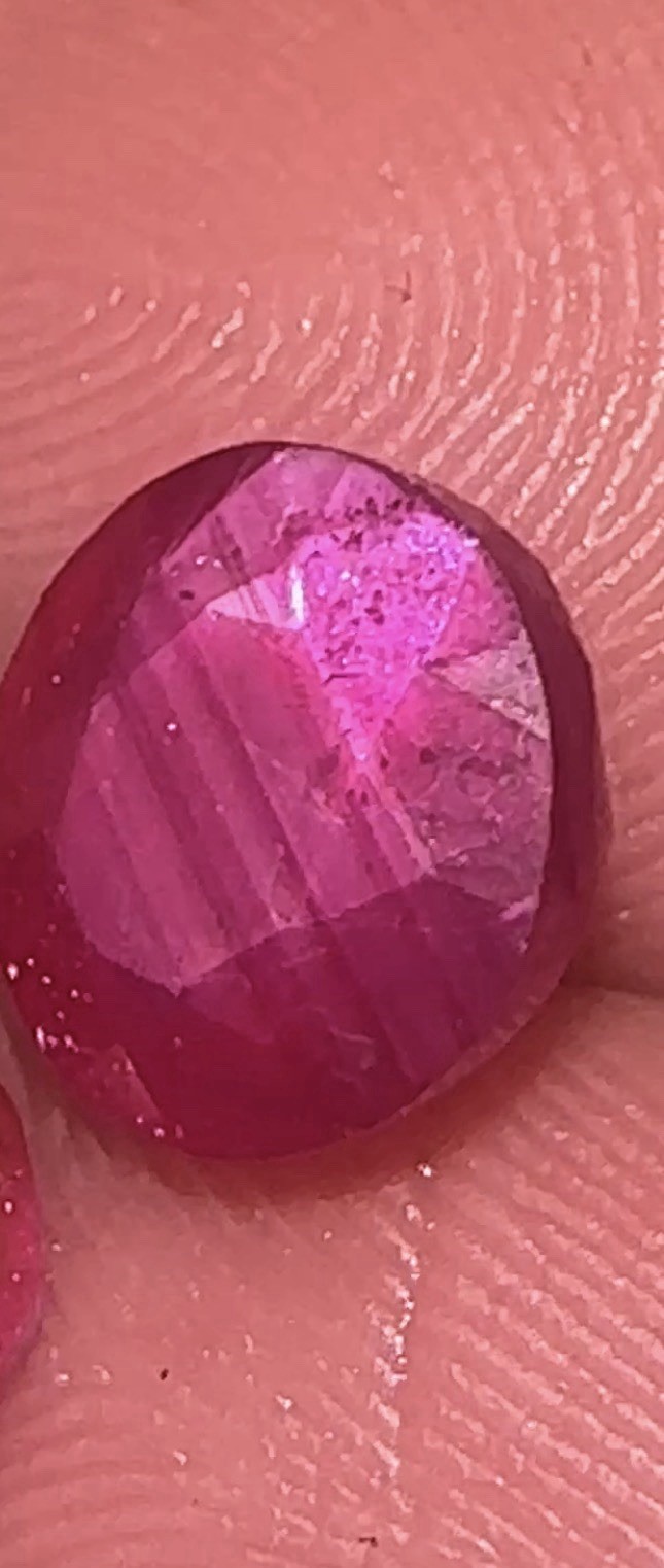 Antique 2.52ct Round Natural Ruby Vivid Color Candystripes💎 8MM Beautiful Gem