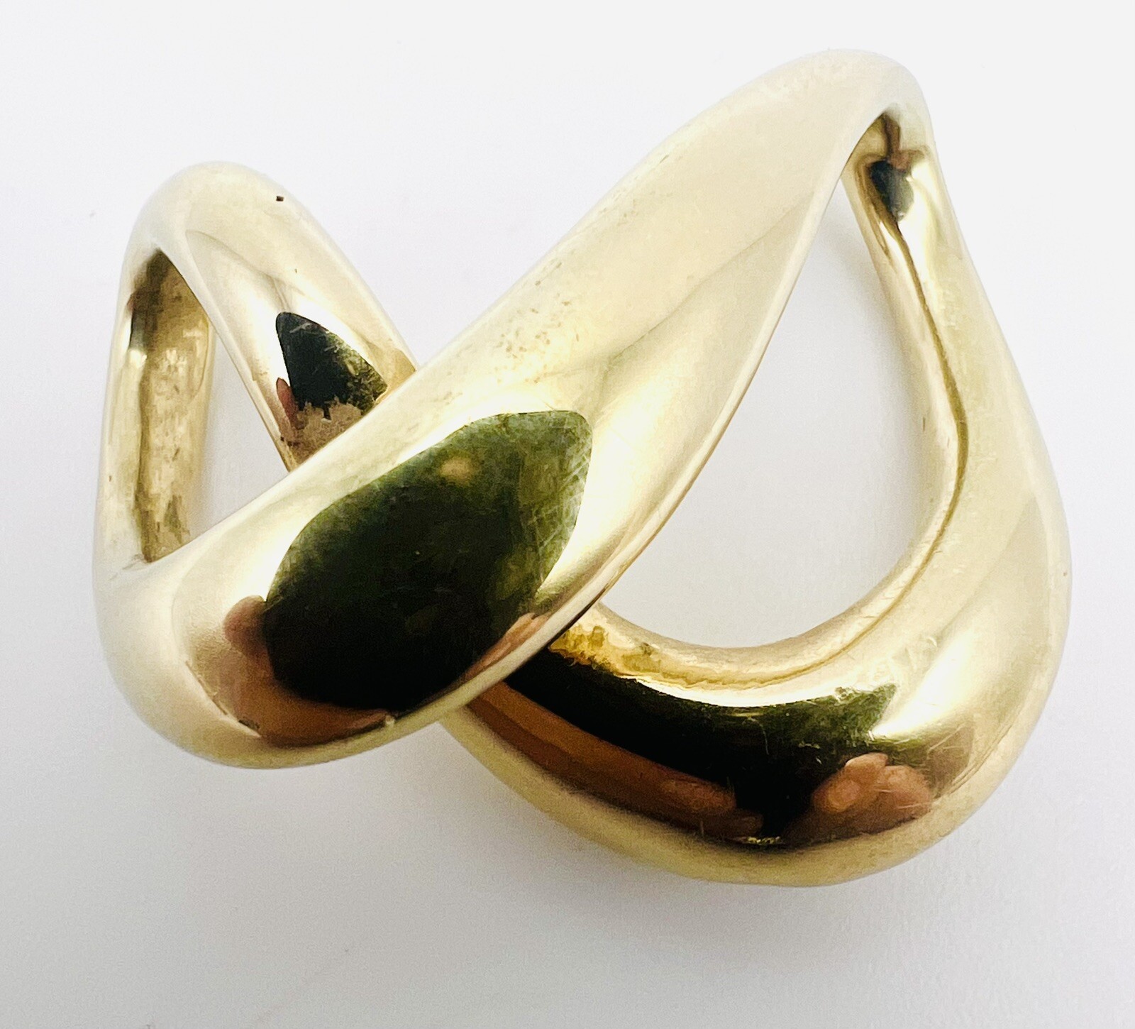 Carla 14K Solid Yellow Gold X Modern Design Slide Charm Necklace Pendant
