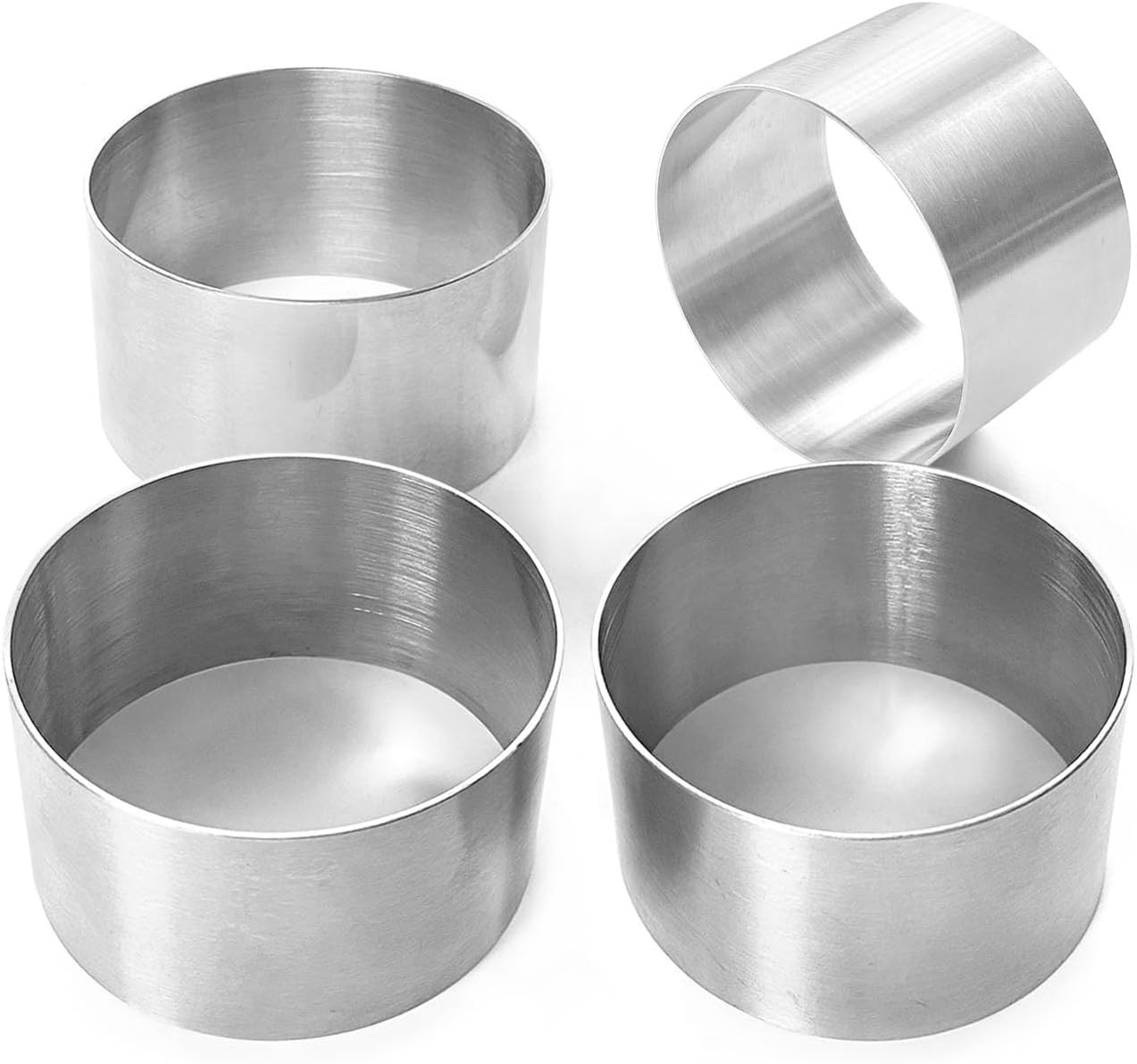 Plating Forms Stainless Steel Ring Mold Set 3.5″ x 2″ & 3″ x 1.75″ 4 Count