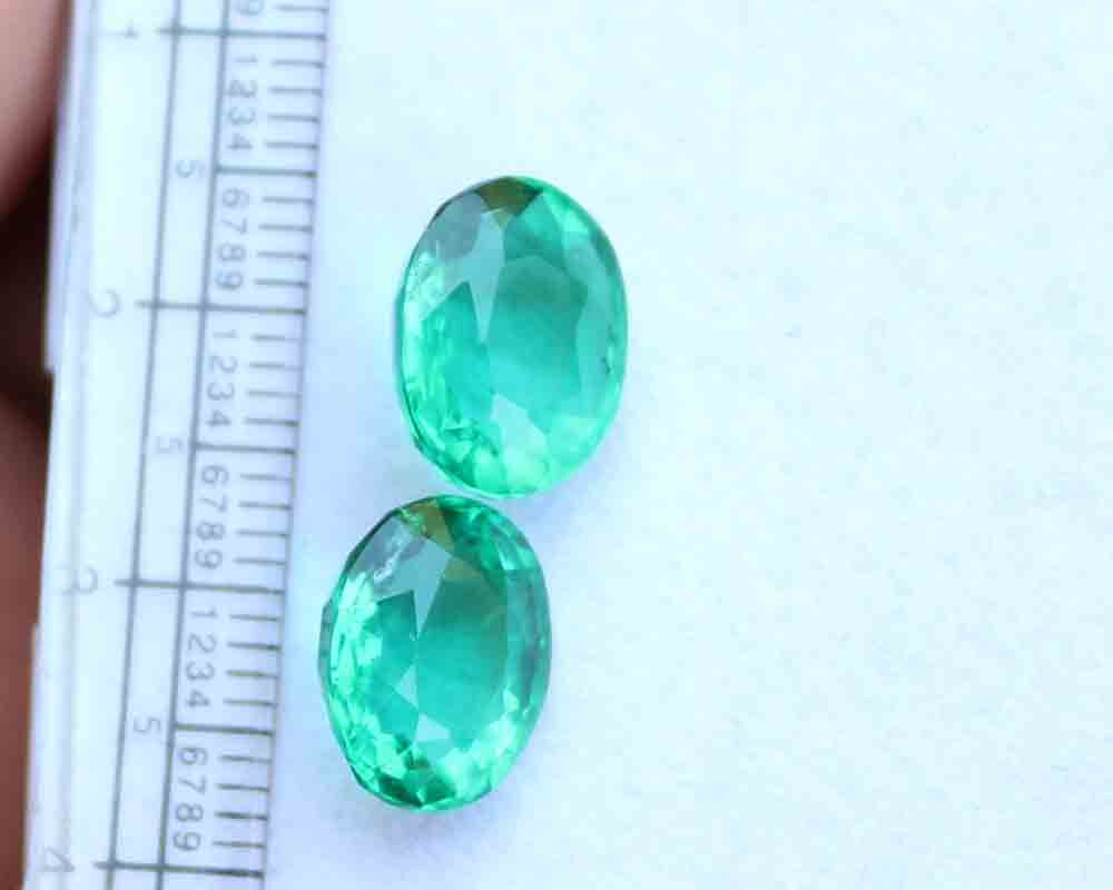 8*11 MM LAB GROWN BIRON 6.90 ct COLUMBIAN GREEN EMERALD OVAL CUT LOOSE GEMSTONE