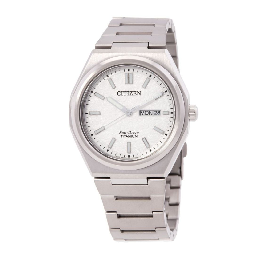 Citizen Men’s Zenshin Super Titanium Eco Drive White Dial Watch AW0130-85A