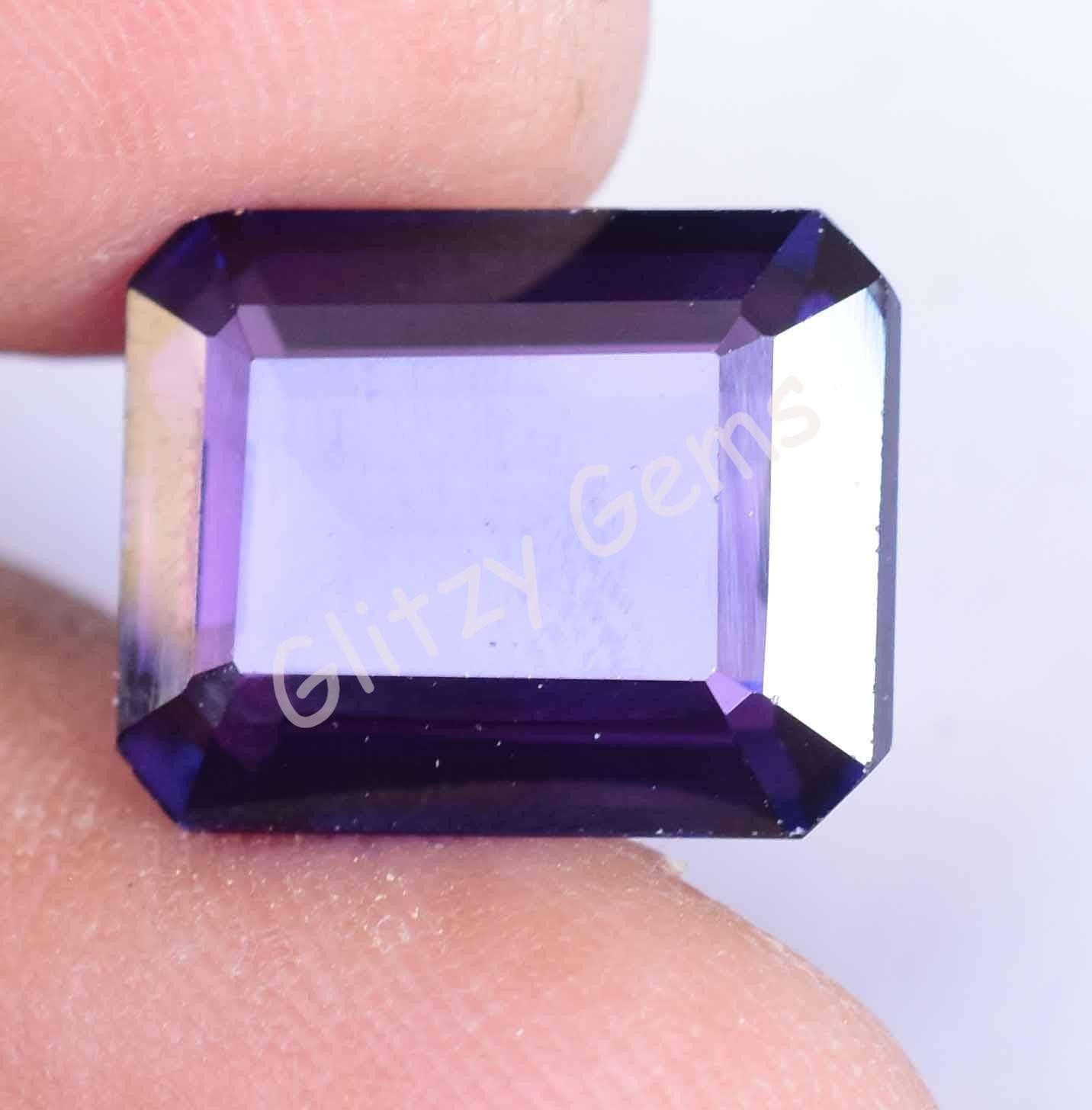 Natural Boysenberry Sapphire 12.95 Ct Emerald Certified Flawless Loose Gem