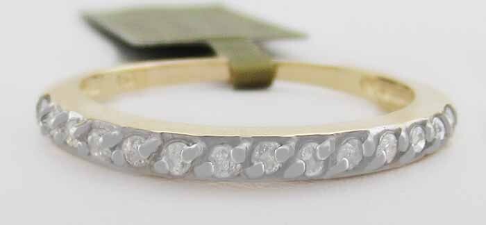 GENUINE DIAMONDS BAND RING 14K YELLOW GOLD – Free Certificate Appraisal