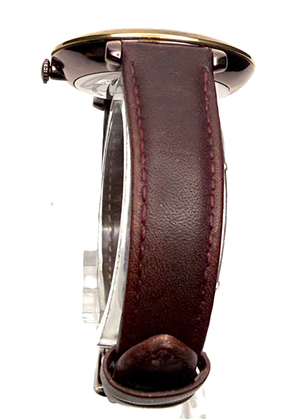 FOSSIL ES4099 JACQUELINE ROSE GOLD CORDOVAN BROWN LEATHER STRAP LADIES WATCH