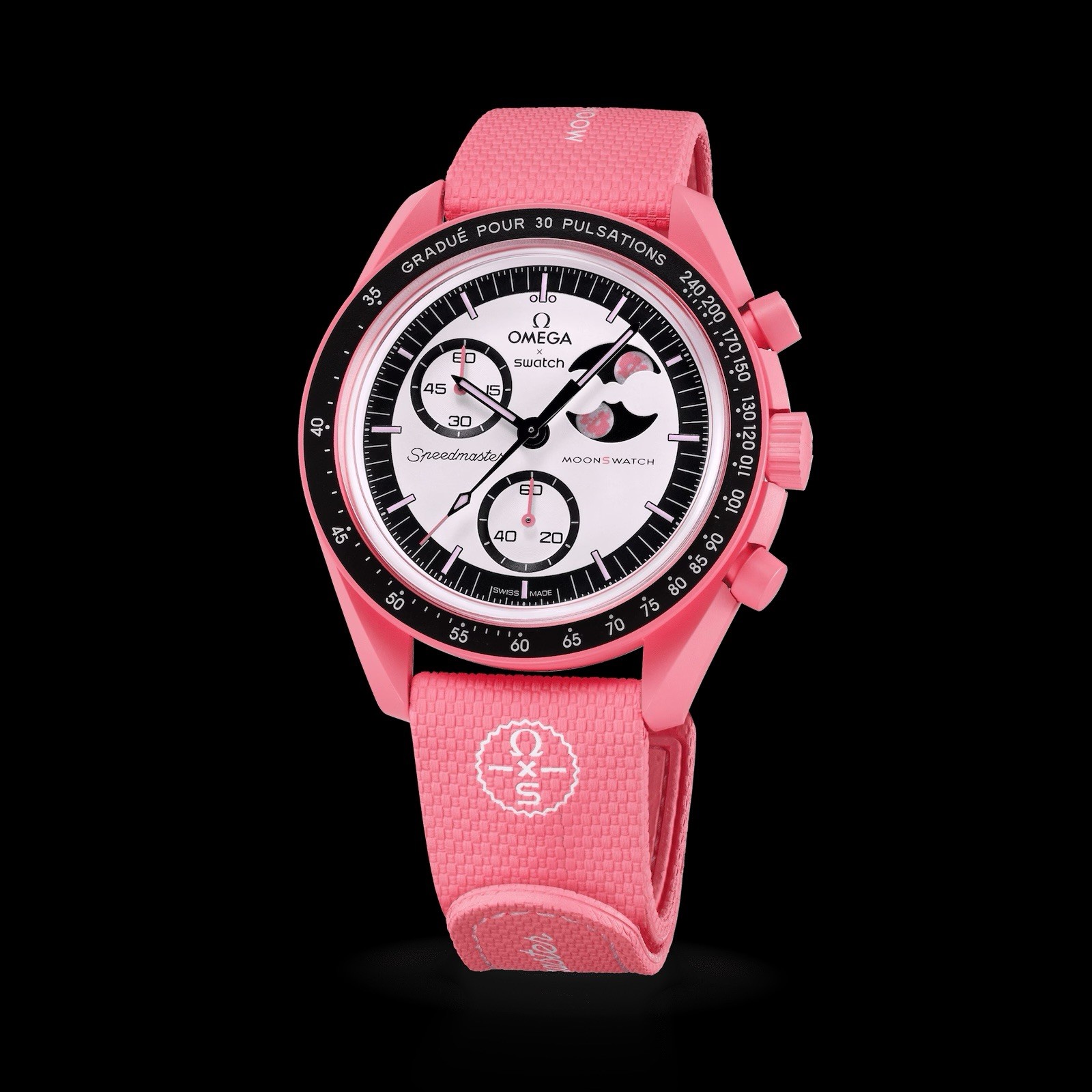 MOONSWATCH Swatch X Omega Strap PINK RUBBER L (6.7-7.5 inches)(17-19cm)