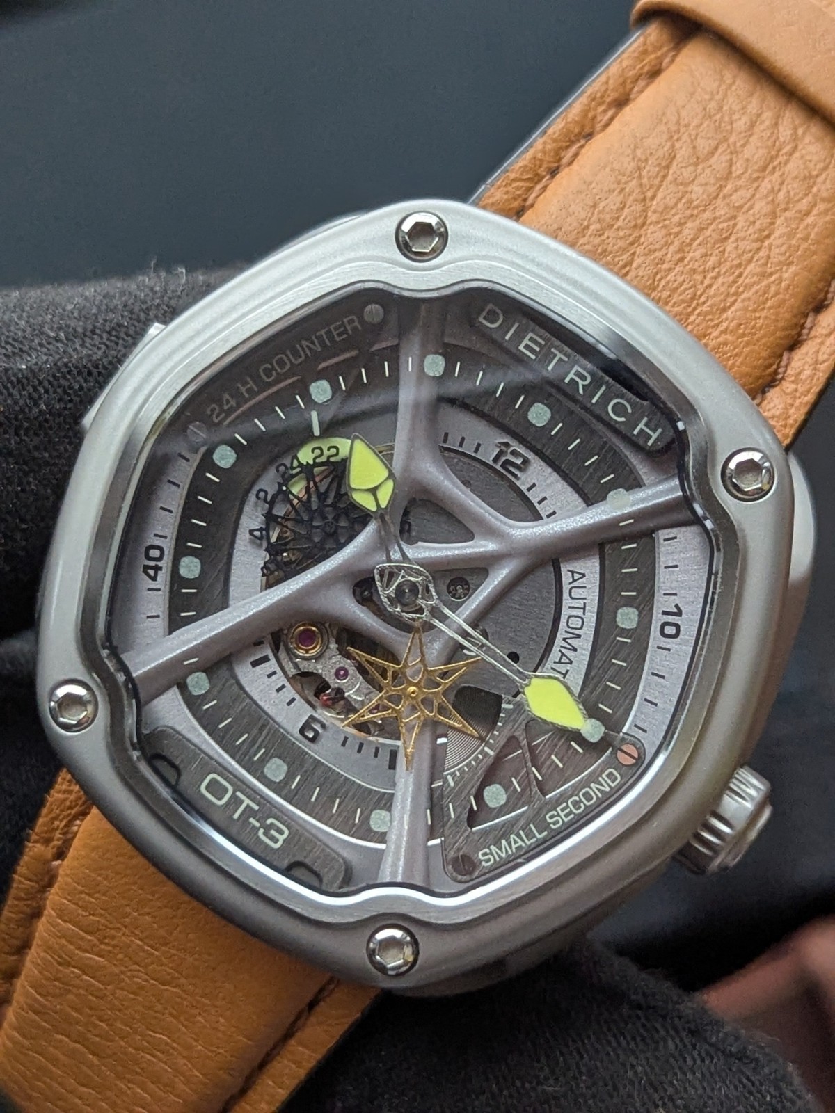 Dietrich OT3 Organic Time Mechanical Automatic Multi Layer Dial Partial Skeleton